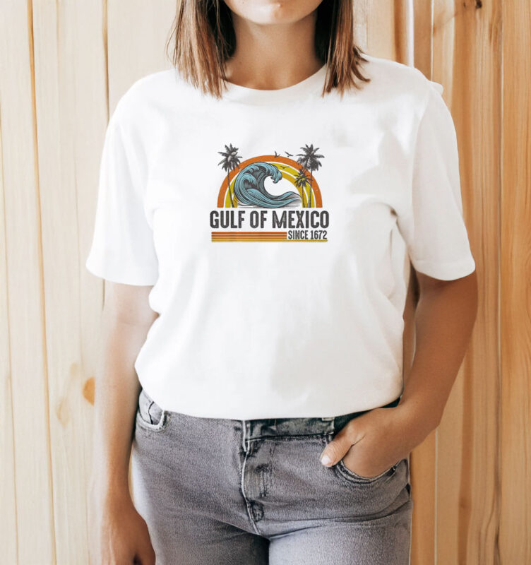 Gulf Of Mexico Since 1672 Vintage Beach Summer Vacation Men T-shirt