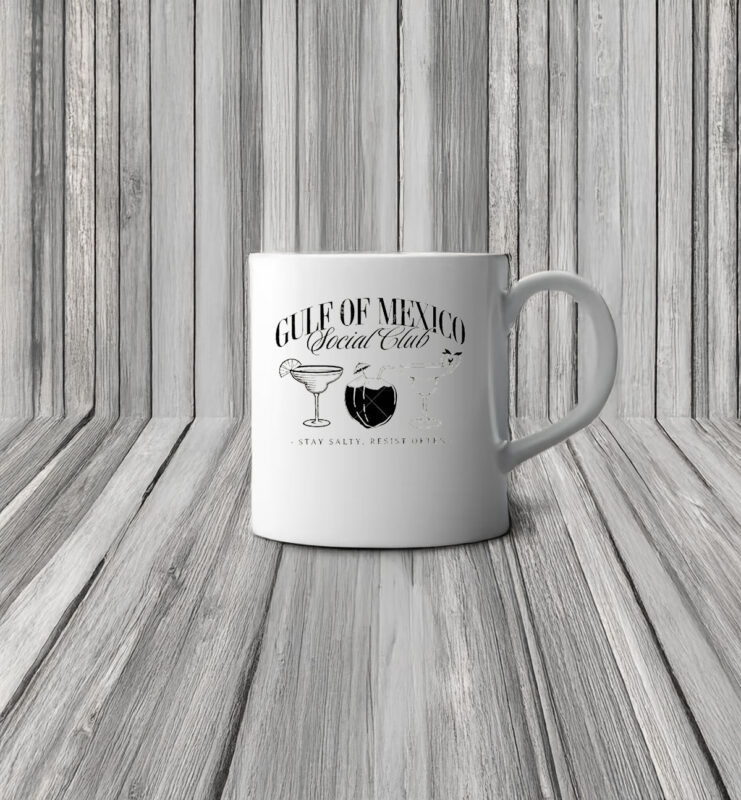 Gulf Of Mexico Social Club Progressive Liberal Summer Beach Mug