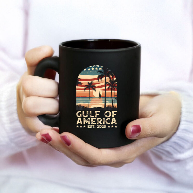 Gulf Of Usa America Est 2025 American Flag Gulf Mexico Mug