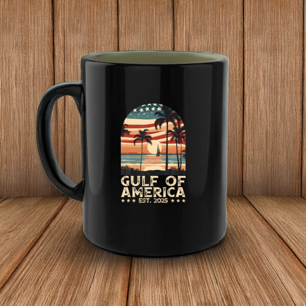 Gulf Of Usa America Est 2025 American Flag Gulf Mexico Mug