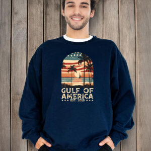 Gulf Of Usa America Est 2025 American Flag Gulf Mexico T-Shirt