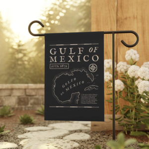 Gulf of Mexico 1672 Historic Map Flag