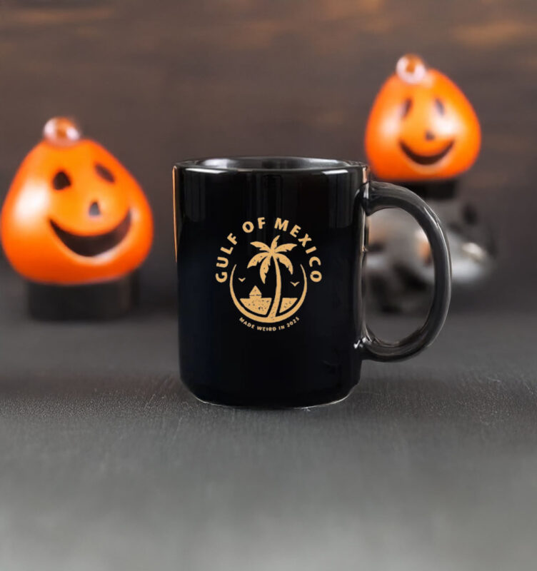 Gulf of Mexico Funny Holiday Vintage Sun Palm Trees Ocean Mug