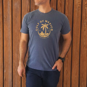 Gulf of Mexico Funny Holiday Vintage Sun Palm Trees Ocean T-Shirt
