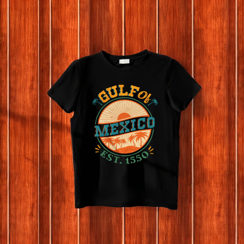 Gulf of Mexico Palms Summer Holiday Vacation T-Shirt