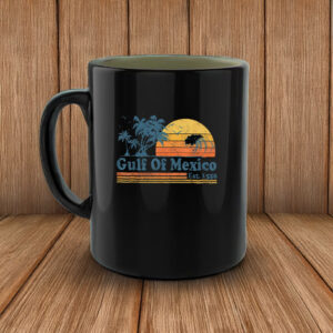 Vintage Gulf of Mexico Est 1550 Retro Beach Sunset Mug