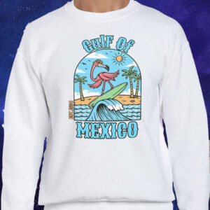 Good Gulf Of Mexico Est 1550 Flamingo Surf Beach T-Shirt