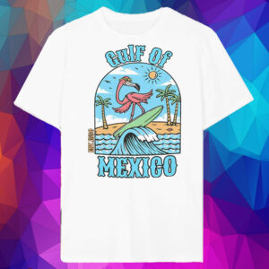 Good Gulf Of Mexico Est 1550 Flamingo Surf Beach T-Shirt