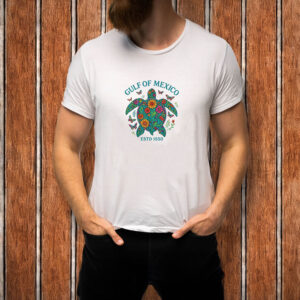 Retro Gulf Of Mexico Est 1550 Floral Turtle Boho Style Shirt