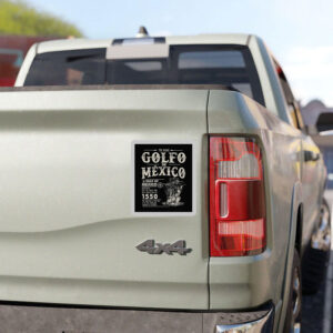 Retro Gulf of Mexico Name Origin 1550,Coastal History,Gulf of Mexico Sticker